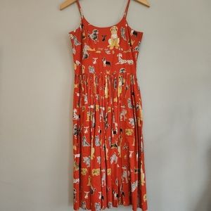 Bernie Dexter dog print sundress size XS